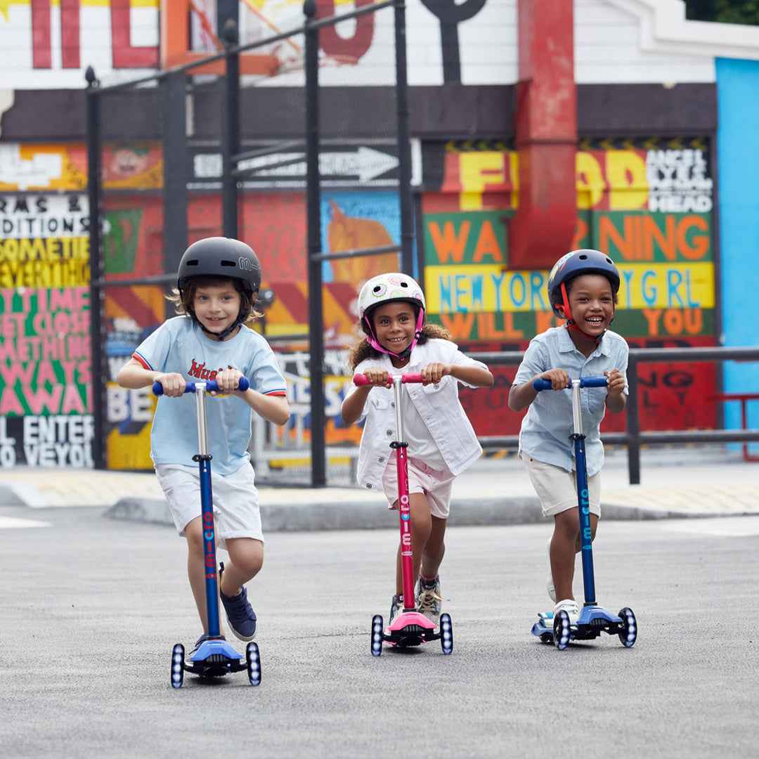 Micro Maxi Deluxe LED Scooter - Blue | Premium Kick Scooter for Kids