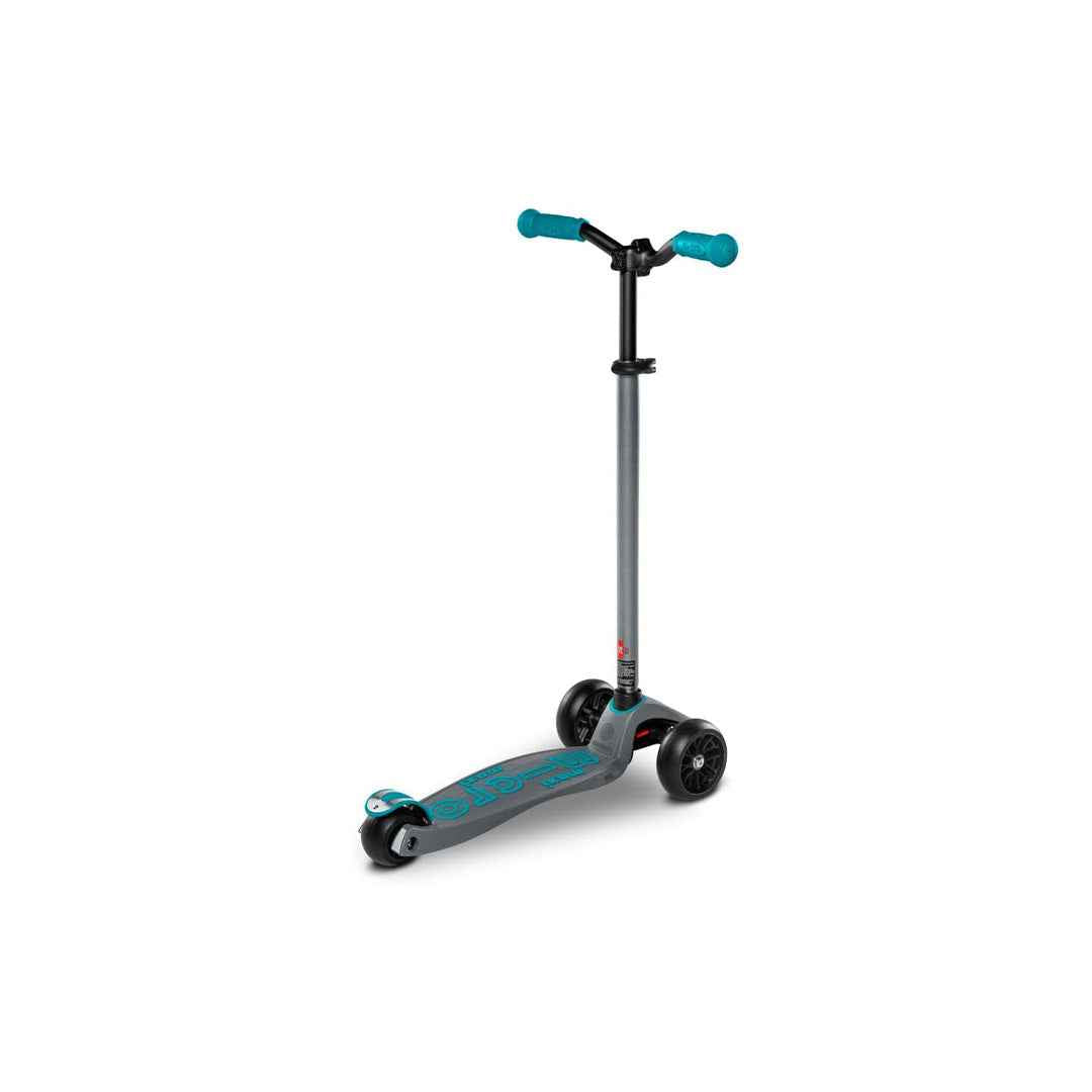 Micro Maxi Deluxe Pro Scooter - Grey/Aqua | Premium Kick Scooter for Kids 5+