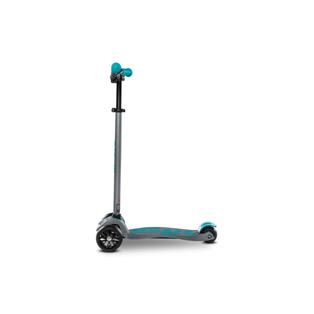 Micro Maxi Deluxe Pro Scooter - Grey/Aqua | Premium Kick Scooter for Kids 5+