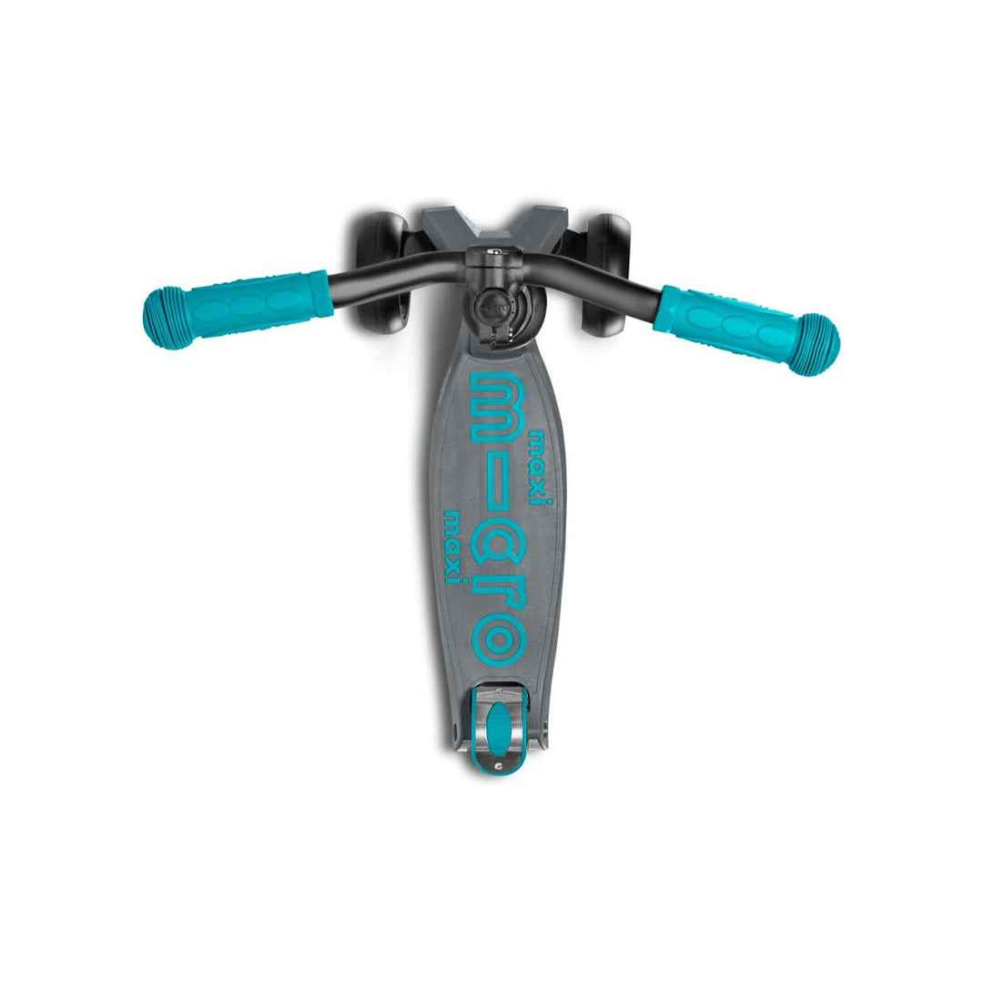 Micro Maxi Deluxe Pro Scooter - Grey/Aqua | Premium Kick Scooter for Kids 5+