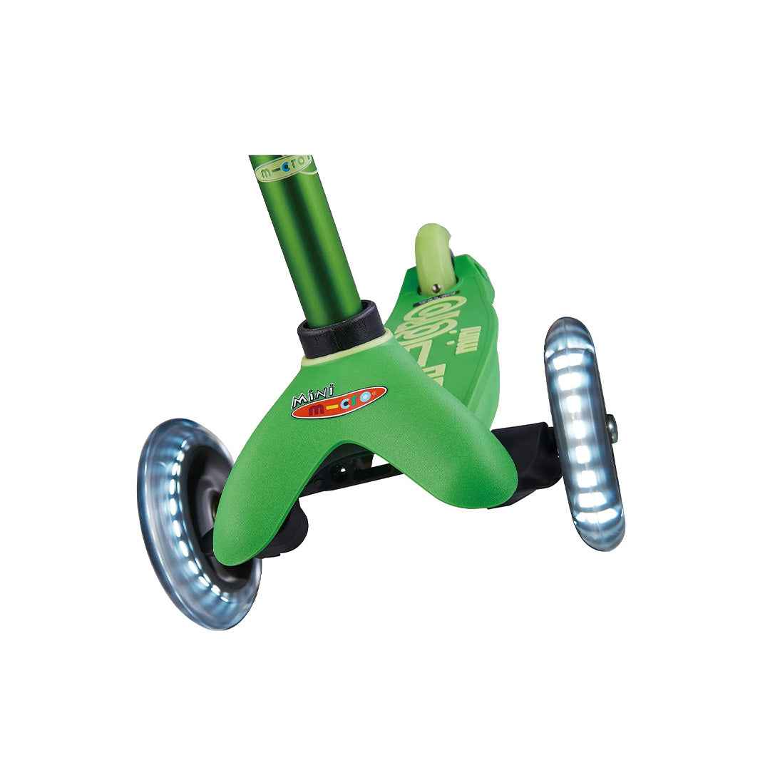 Micro Mini Deluxe LED Scooter - Green | Motion-Powered Wheels & Adjustable Handlebar for Toddlers 2-5