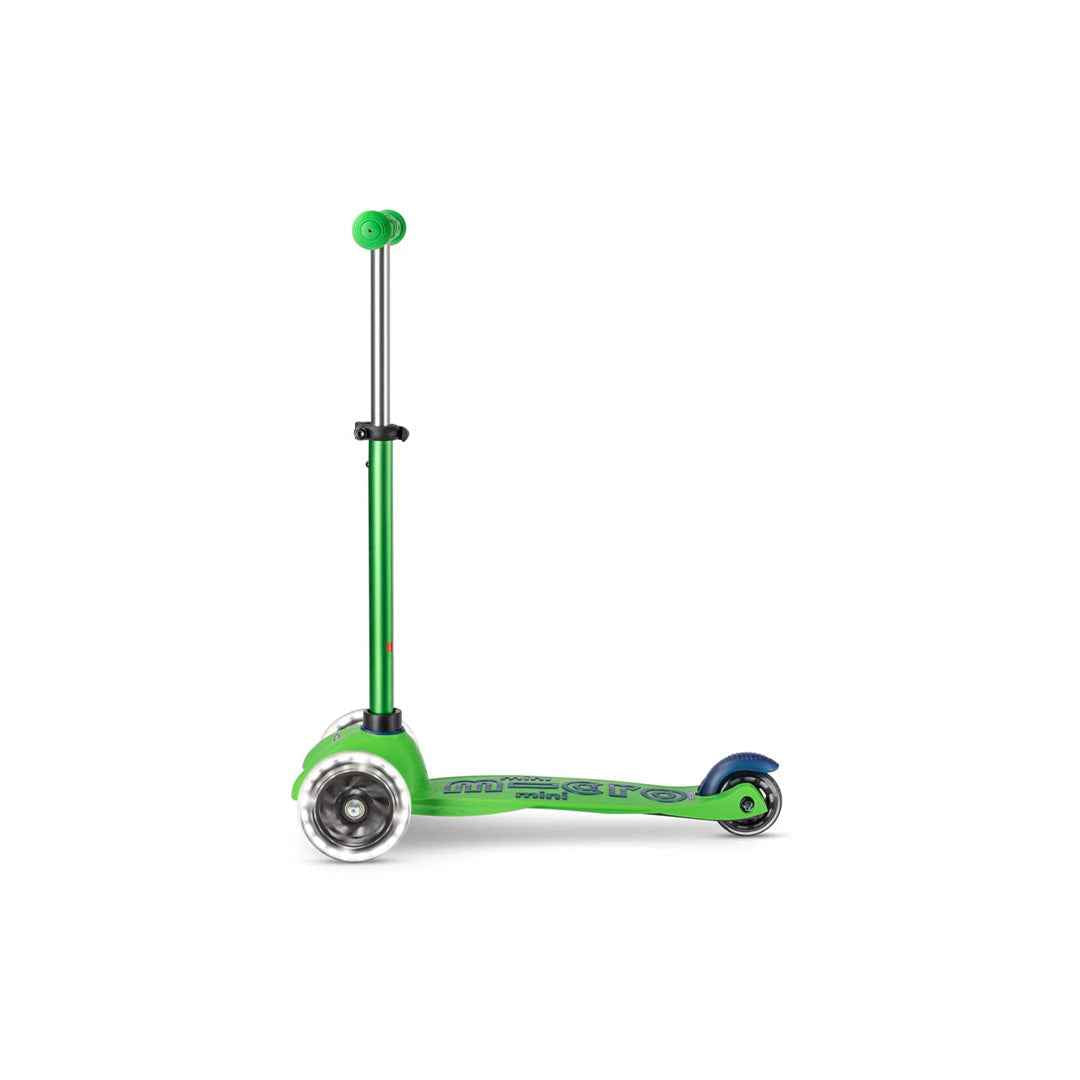 Micro Mini Deluxe LED Scooter - Green/Blue | Motion-Powered Lights & Motor Skills for Toddlers 2-5