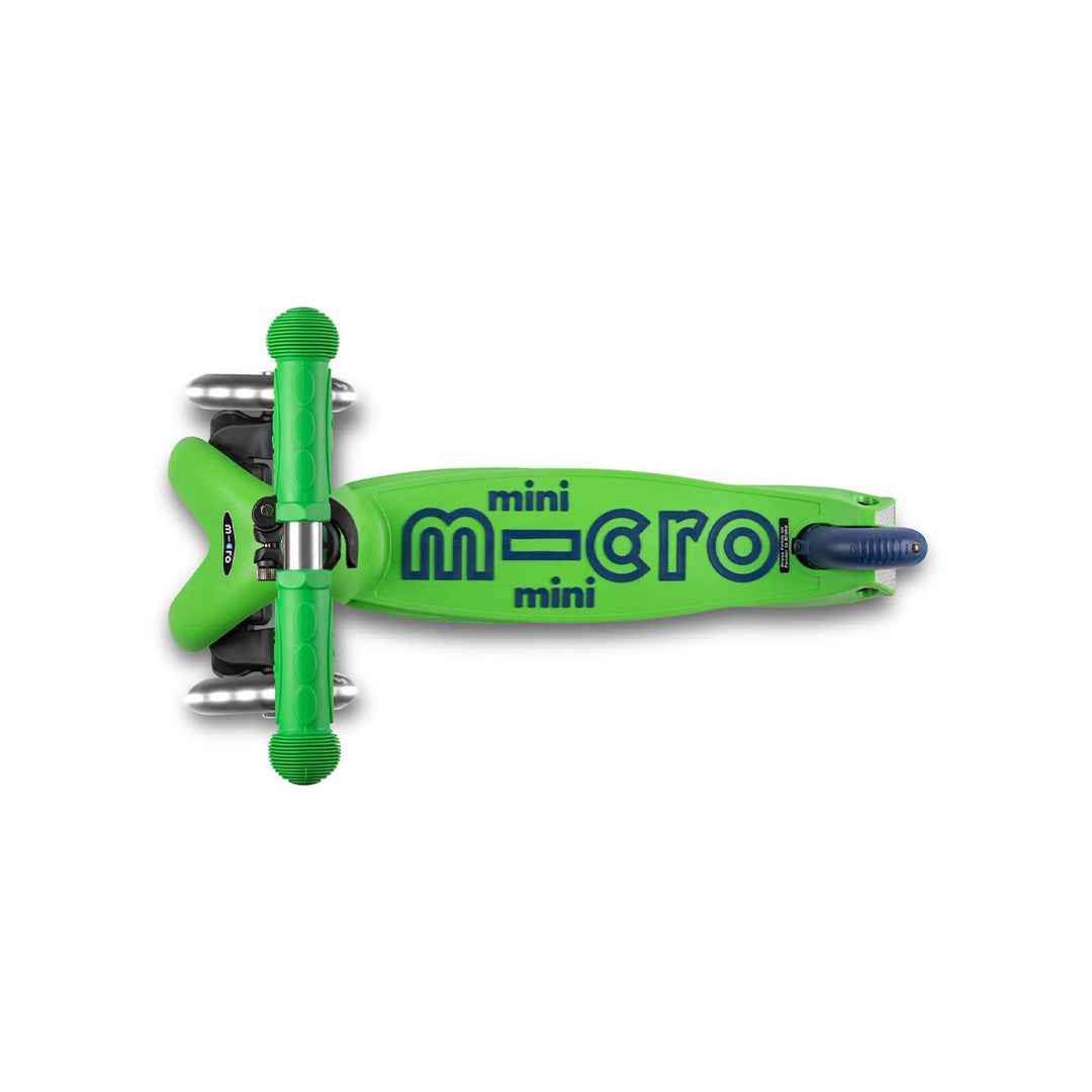 Micro Mini Deluxe LED Scooter - Green/Blue | Motion-Powered Lights & Motor Skills for Toddlers 2-5