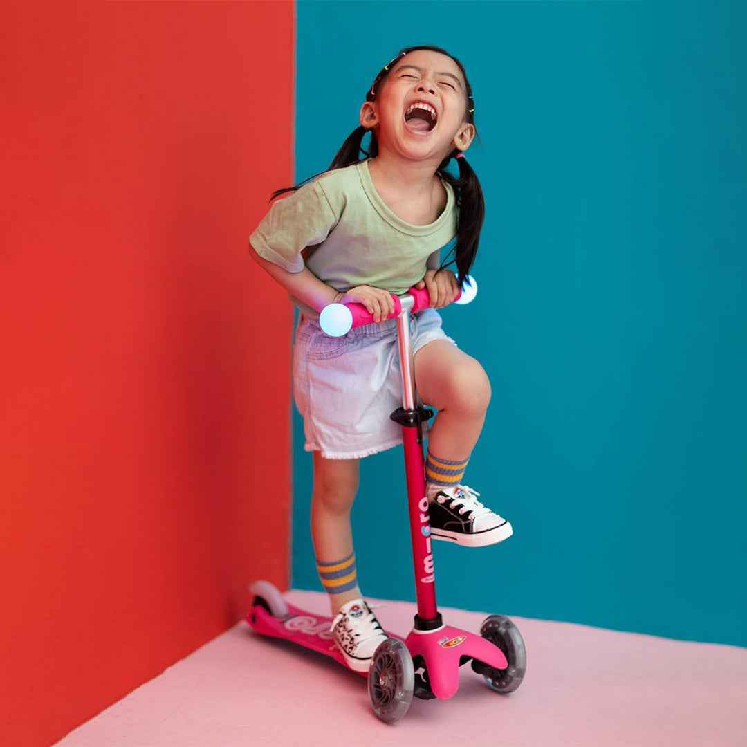 Micro Mini Deluxe Magic LED Scooter - Pink | Touch Sensor Lights & Motor Skills for Toddlers 2+