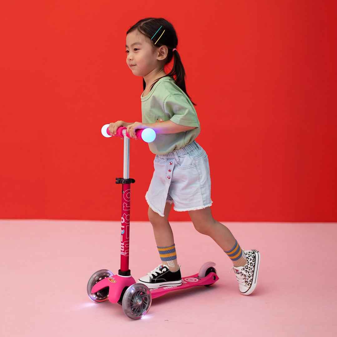 Micro Mini Deluxe Magic LED Scooter - Pink | Touch Sensor Lights & Motor Skills for Toddlers 2+