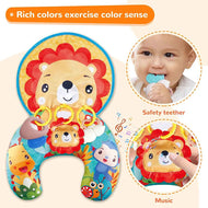 Montessori Tummy Time Pillow Toy: Sensory Crawling & Sound for Newborns & Infants