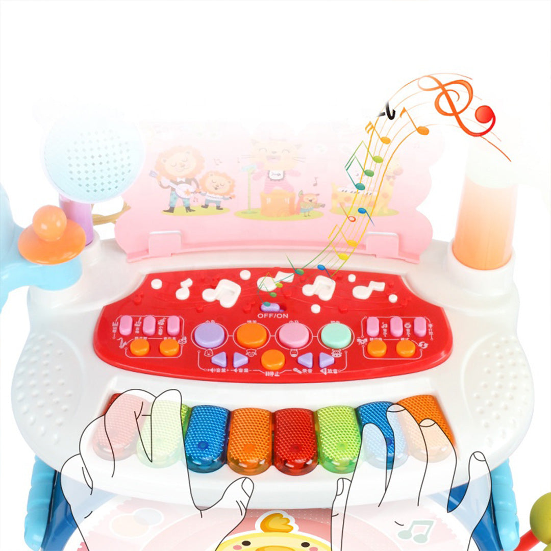 Multi-Functional Drum Toy Set with Piano & Chair