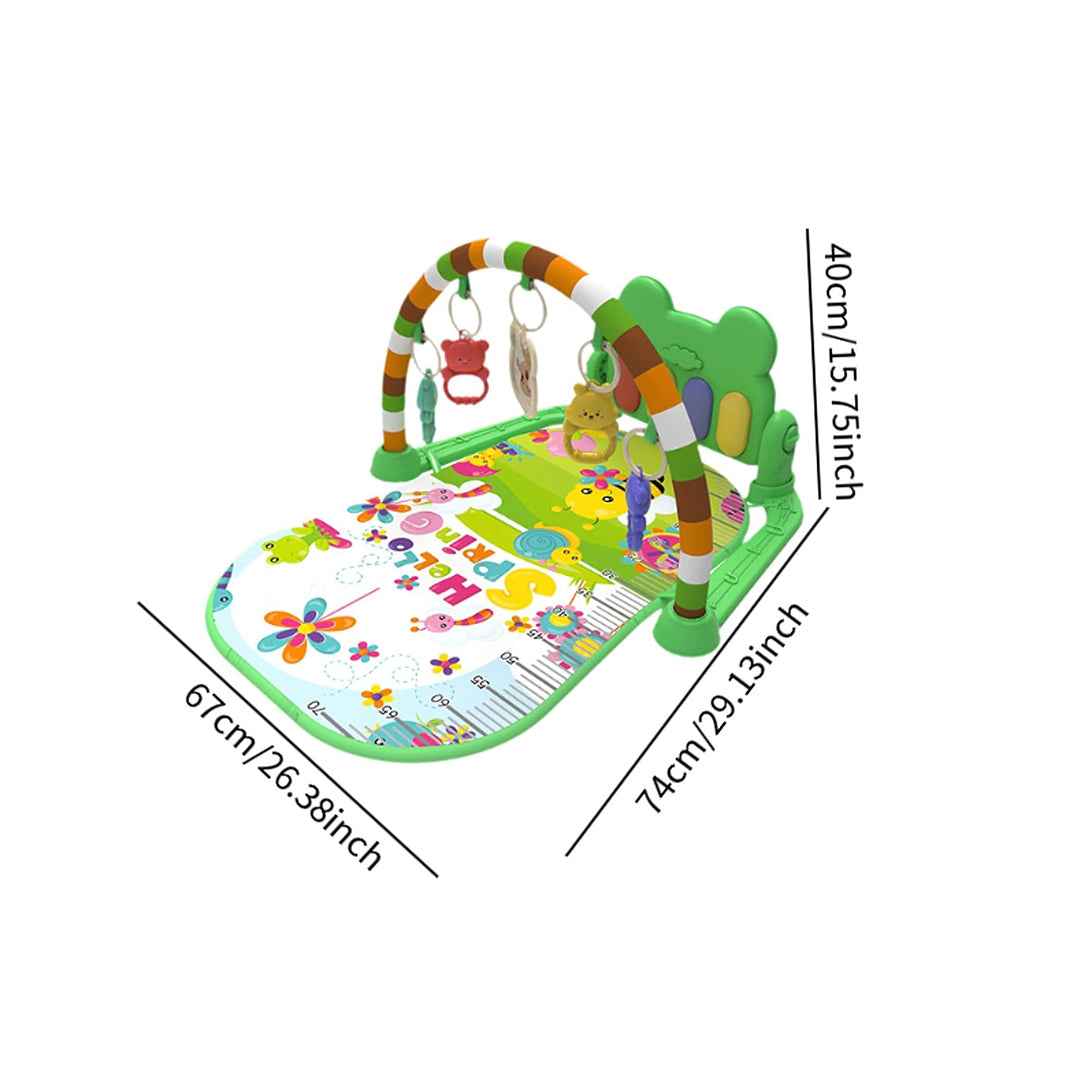 Multi Baby Gym Playmat | Infant Play Piano Mat with Rattles