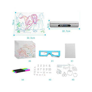 Magic Light Up Painting Drawing Board with 3D Glasses – Ocean Theme Kids Art Kit