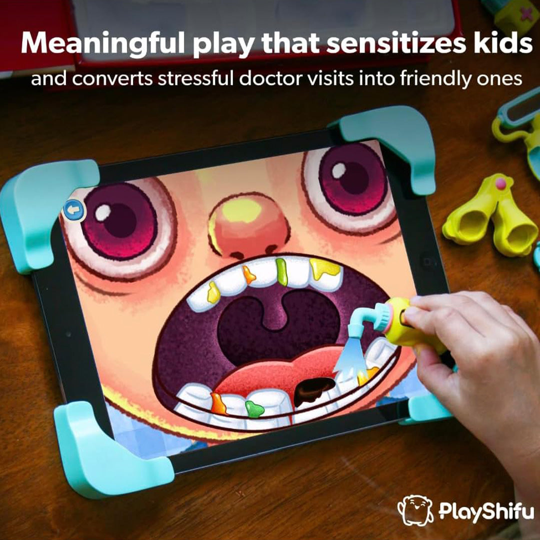 Non-toxic toys Tacto Doctor set for building hand-eye coordination.
