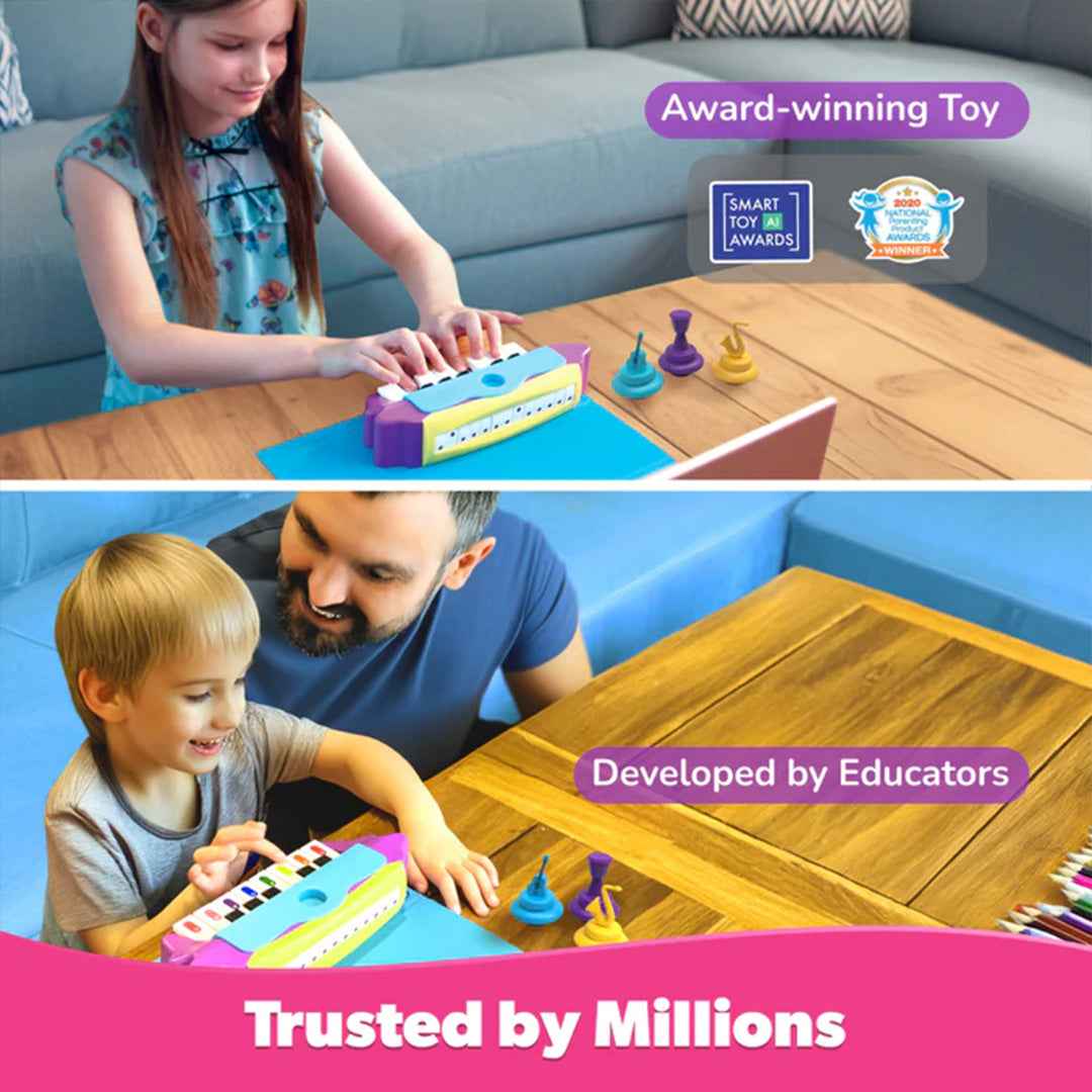 لوحة تعلم للأطفال مع أسئلة تفاعلية ولوحة مفاتيح البيانو - لعبة تعليمية للأطفال الصغار