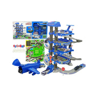 Police Car Park Playset with Electric Elevator - 79 Piece Garage Toy for Kids