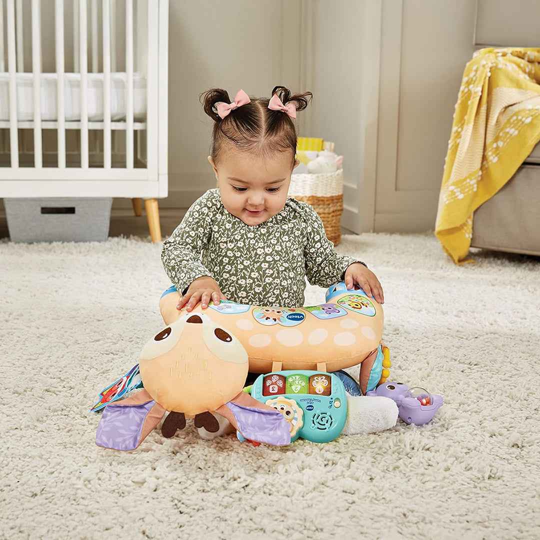 Prop & Play Tummy Time Pillow | Infant Tummy Time Support & Musical Baby Activity Toy | Newborn to Toddler