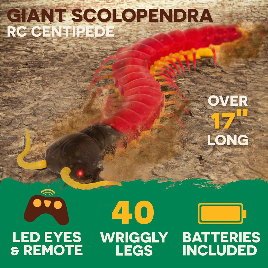 RC Centipede Toy for Kids: Giant Scolopendra with LED Eyes