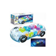 360° Rotating Transparent Concept Racing Car with Lights and Music - Toy Car for Kids
