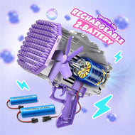 Rechargeable Bubble Gun for Kids | 3-in-1 Bubble Machine with LED Lights