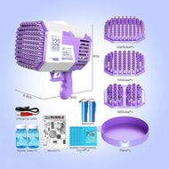 Rechargeable Bubble Gun for Kids | 3-in-1 Bubble Machine with LED Lights