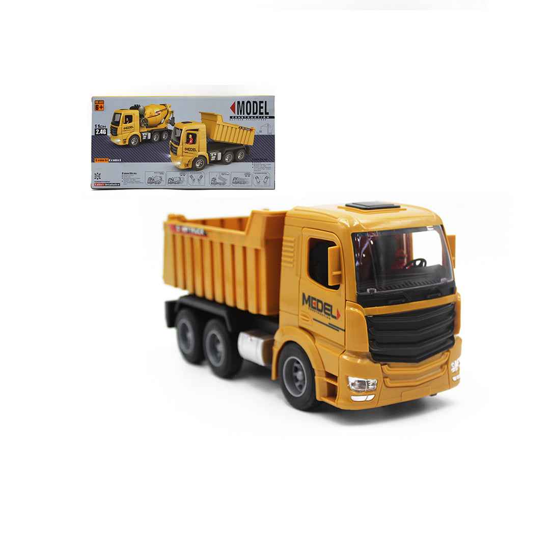 Remote Control Dump Truck Toy - Construction Truck with Lights and Sound for Kids