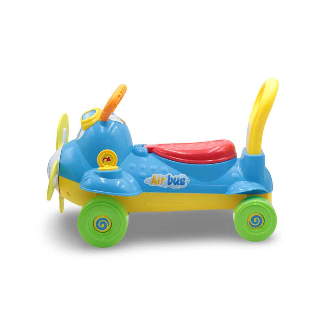 Ride On Toy Airplane with Lights and Sounds -  Kids Push Car and Scooter