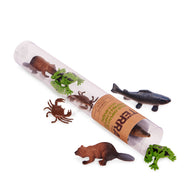 Terra River Animal Figures Set in a Tube - 8 Piece Animal Figure Playset for Kids