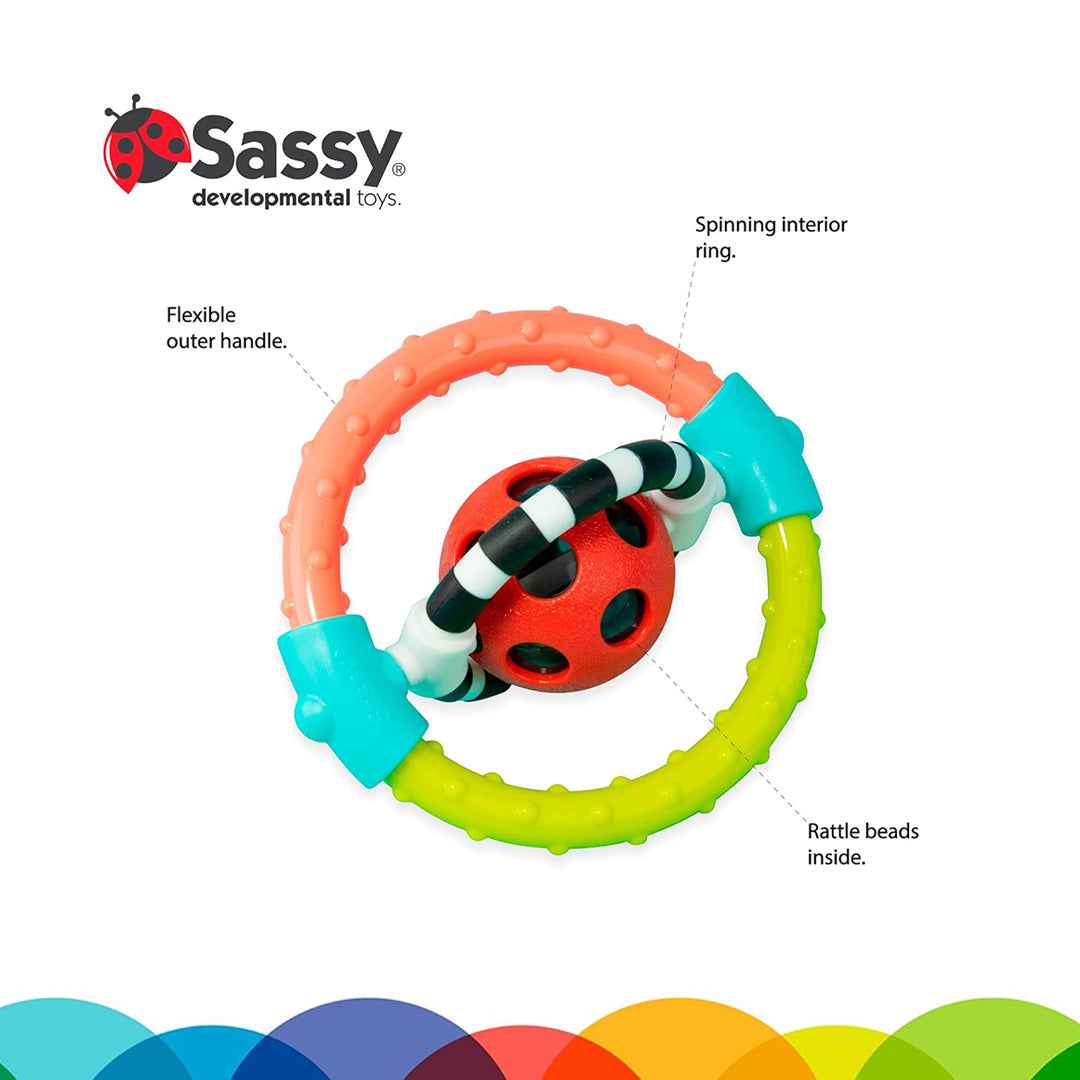 Sassy Spin & Chew Flexible Ring Rattle