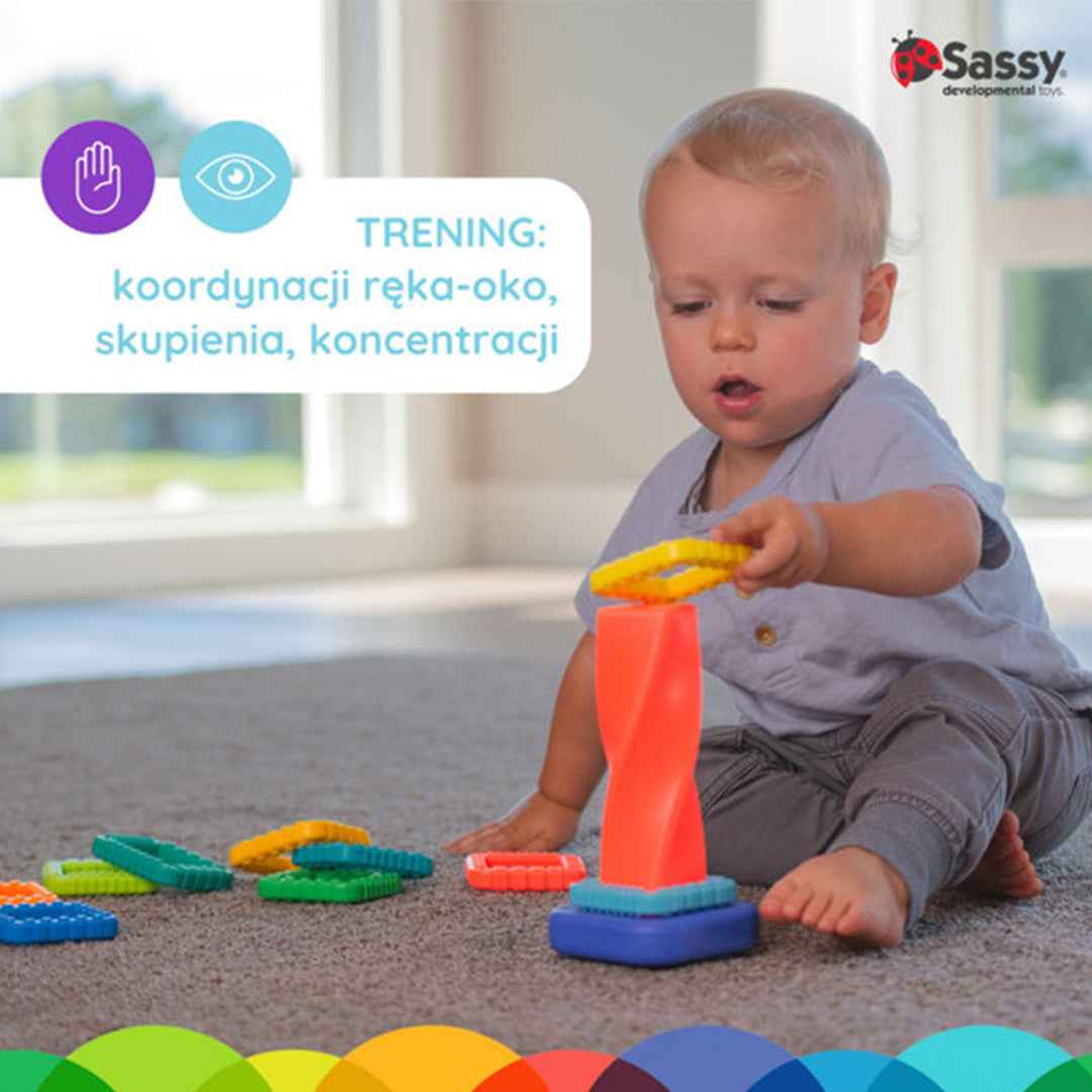 Sassy Turn Twist Block Stacking Toy