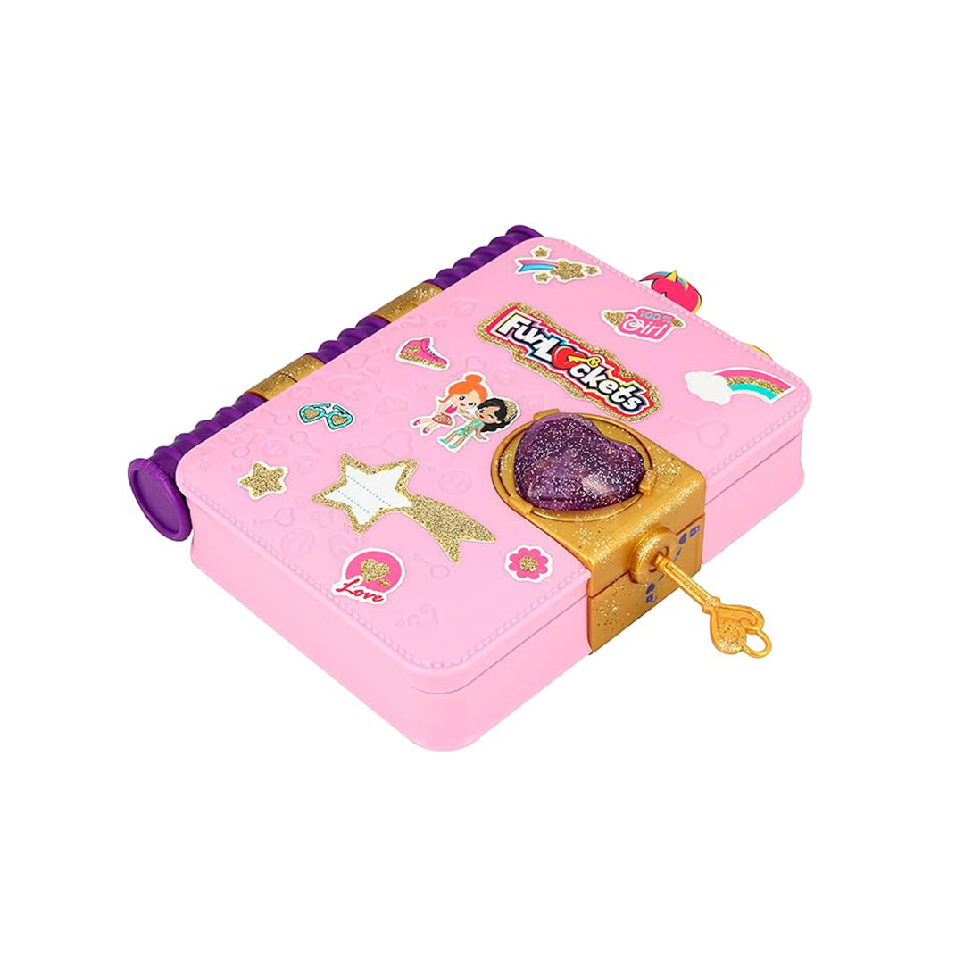 Funlockets Secret Journal Glitter Edition with Lock and Key - Surprise Toy for Kids - Toyspry