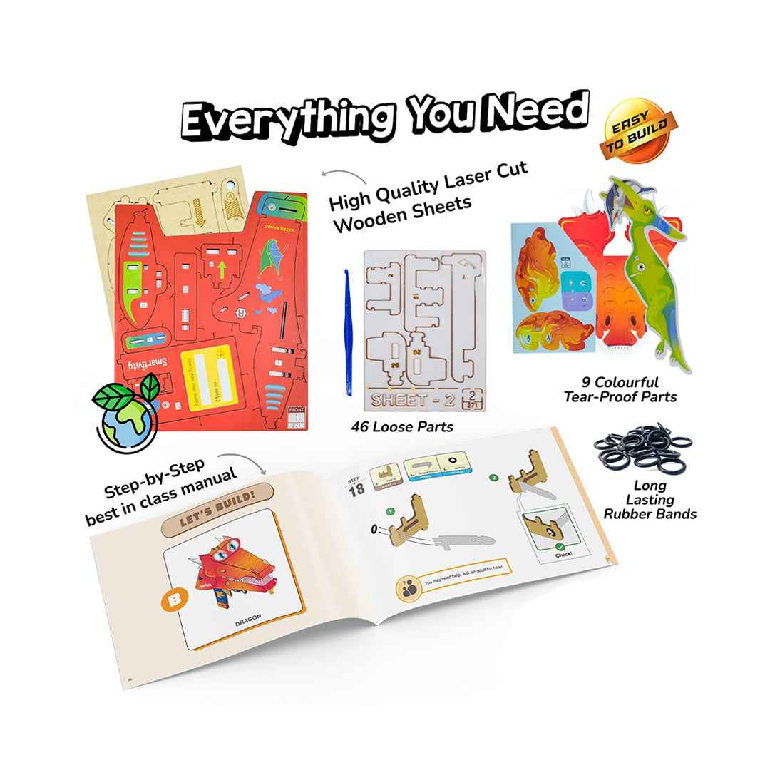 Smartivity Mech Beasts | DIY Dragon & Dinosaur STEM Toy Kit