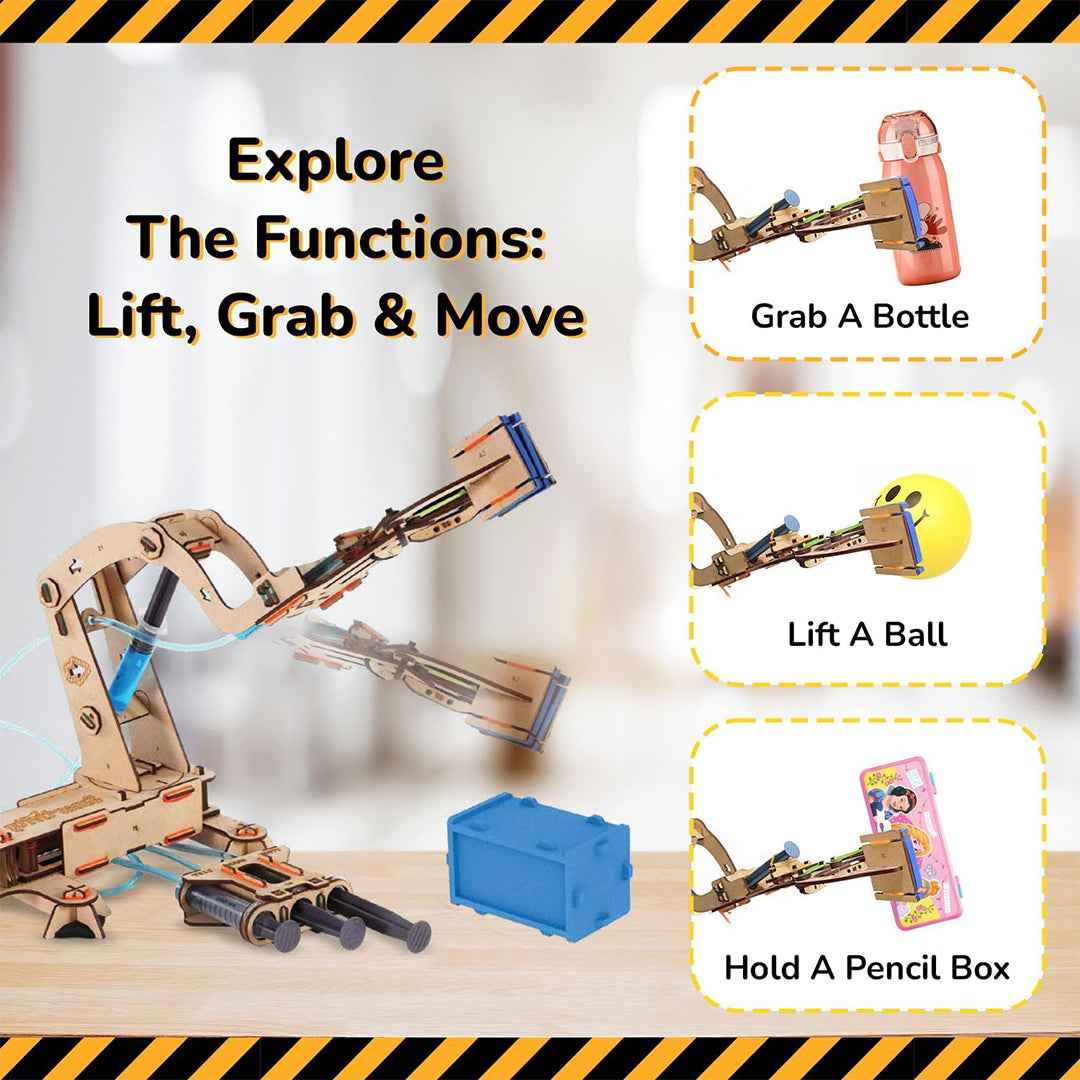 Smartivity Pump It Move It Hydraulic Crane | DIY STEM Kit