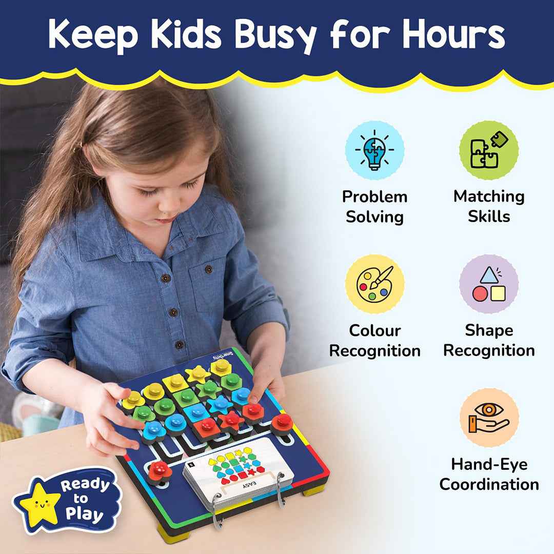 Smartivity Shape Coder Puzzle Toy | Interactive Logic & Colour Matching Educational Game for Kids