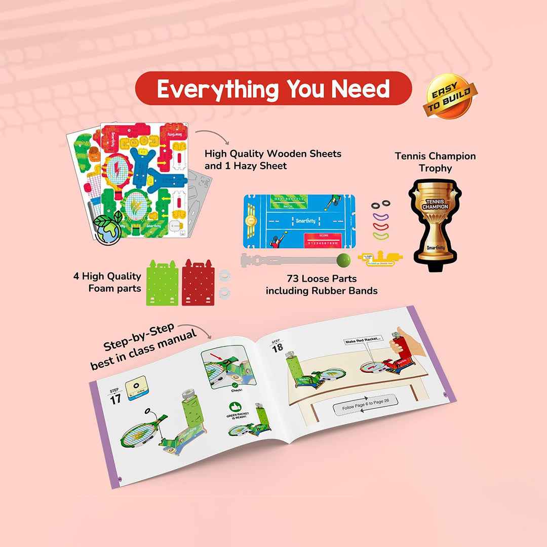 Smartivity Tabletop Tennis & Pickleball | DIY STEM Game Kit