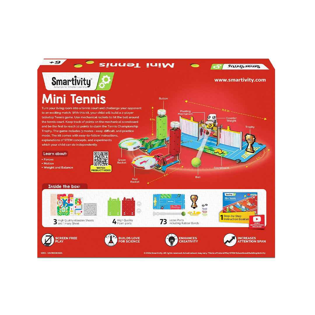 Smartivity Tabletop Tennis & Pickleball | DIY STEM Game Kit