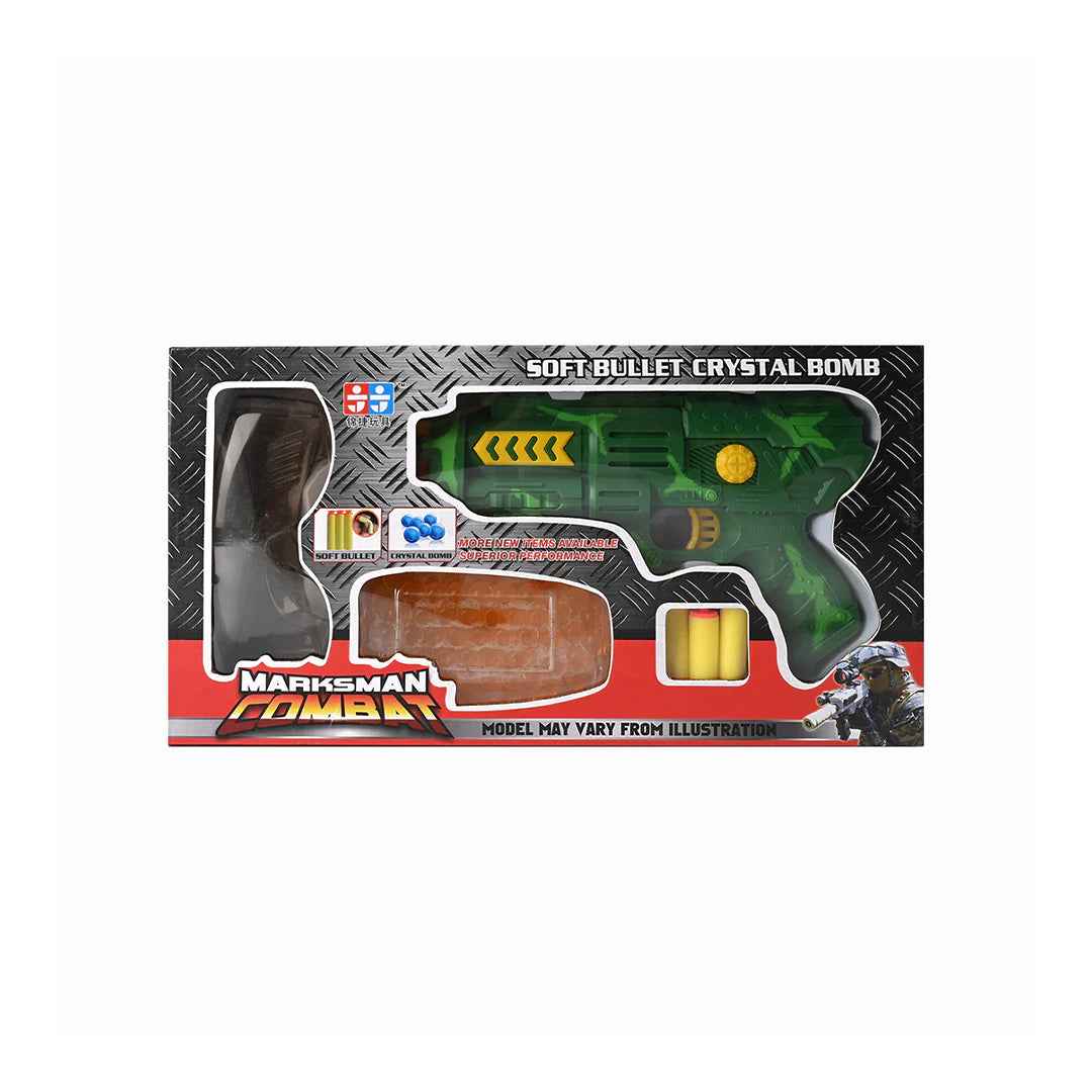 Soft Blaster & Crystal Target Toy for Kids - Shooting Game with Water Bombs