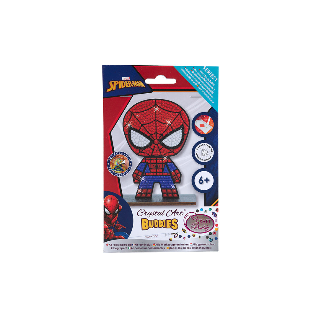 Spider-Man Crystal Art Buddy - Marvel Diamond Painting Craft Kit for Kids and Adults - Toyspry