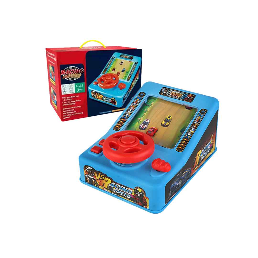 Children's Steering Wheel Electric Racing Game Machine | Parent-Child Interactive Gaming Table Toy