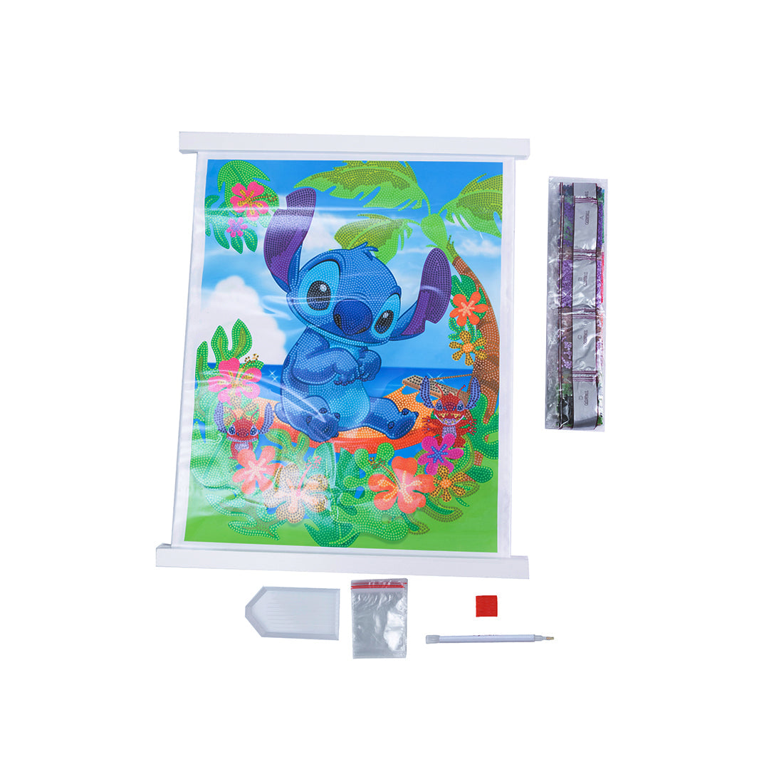 Stitch Crystal Art Scroll Kit - 35x45cm Disney Diamond Painting Wall Art - Toyspry