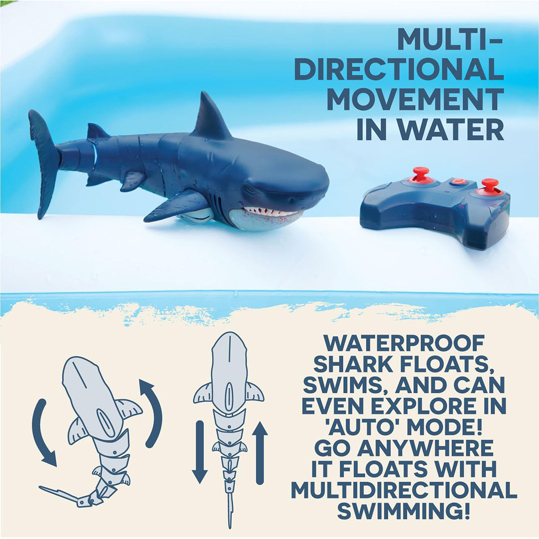 Terra RC Shark Toy: Remote Control Great White for Bath & Pool