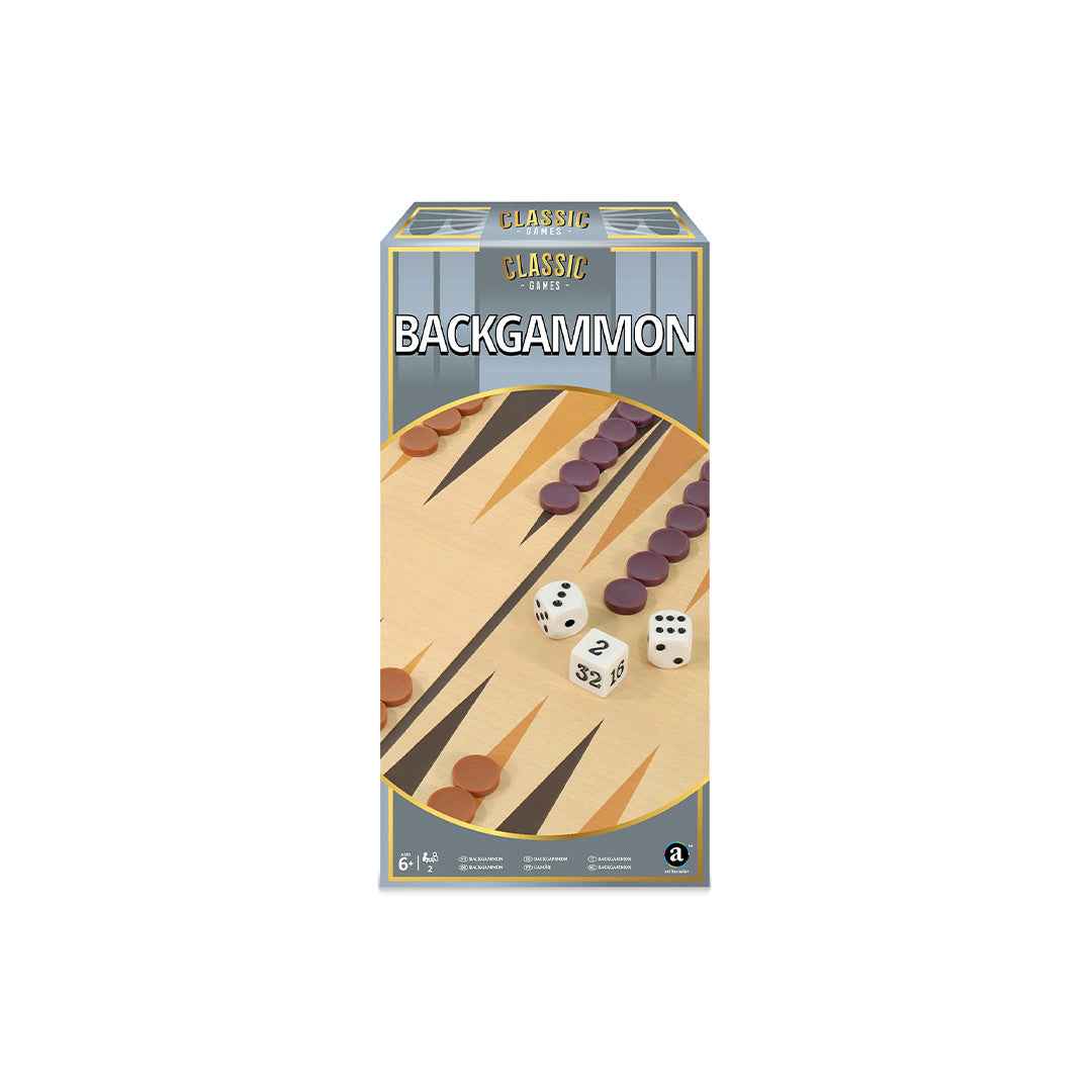 Ambassador Classic Games - Backgammon Set | Strategy Board Game