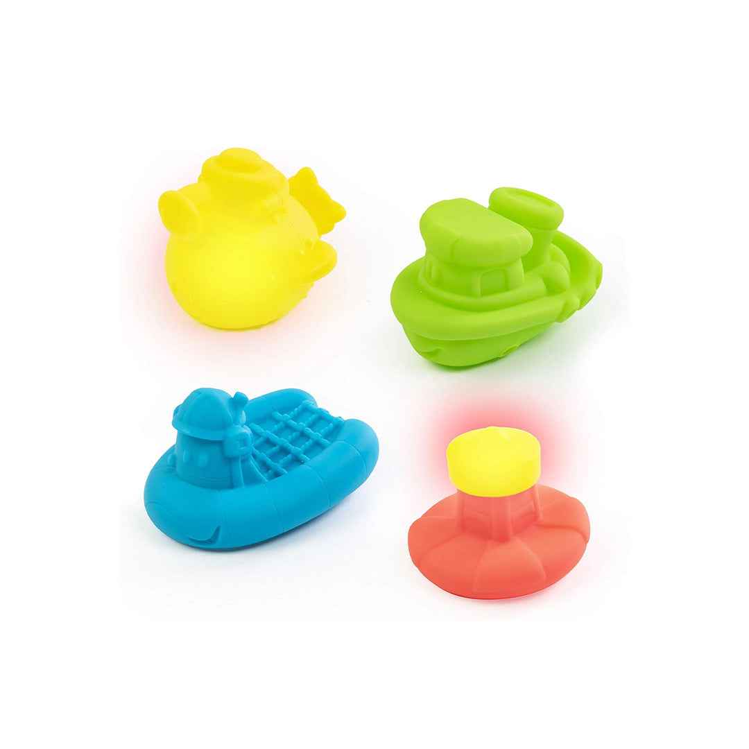 Sassy Light Up Buoy & Boats Bath Toy - 4 Pcs