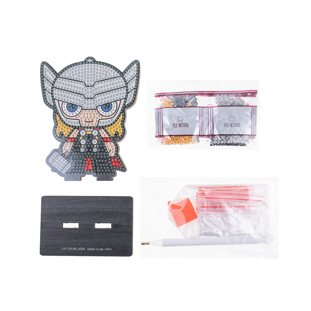 Thor Crystal Art Buddy - Marvel Diamond Painting Craft Kit - Toyspry