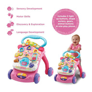 VTech 2-in-1 Walker & Activity Centre | Learn to Walk Toy & Baby Activity Panel | Early Learning