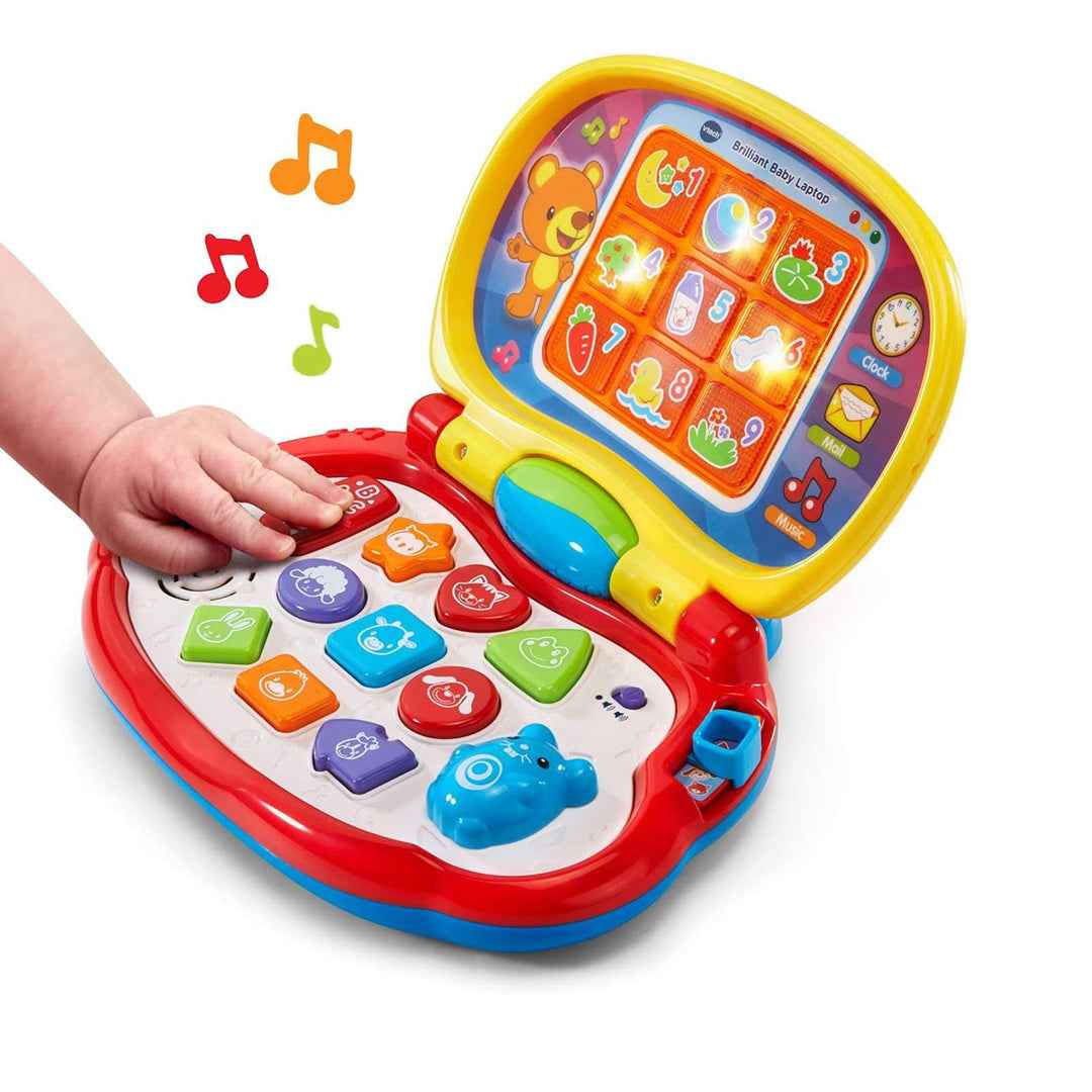 VTech Brilliant Baby Laptop | Educational Baby Laptop Toy | Learning Animals, Shapes, Colors & ABCs | Boosts Motor Skills
