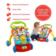 VTech First Steps Baby Walker | 2-in-1 Activity Center for Numbers, Shapes & Animals