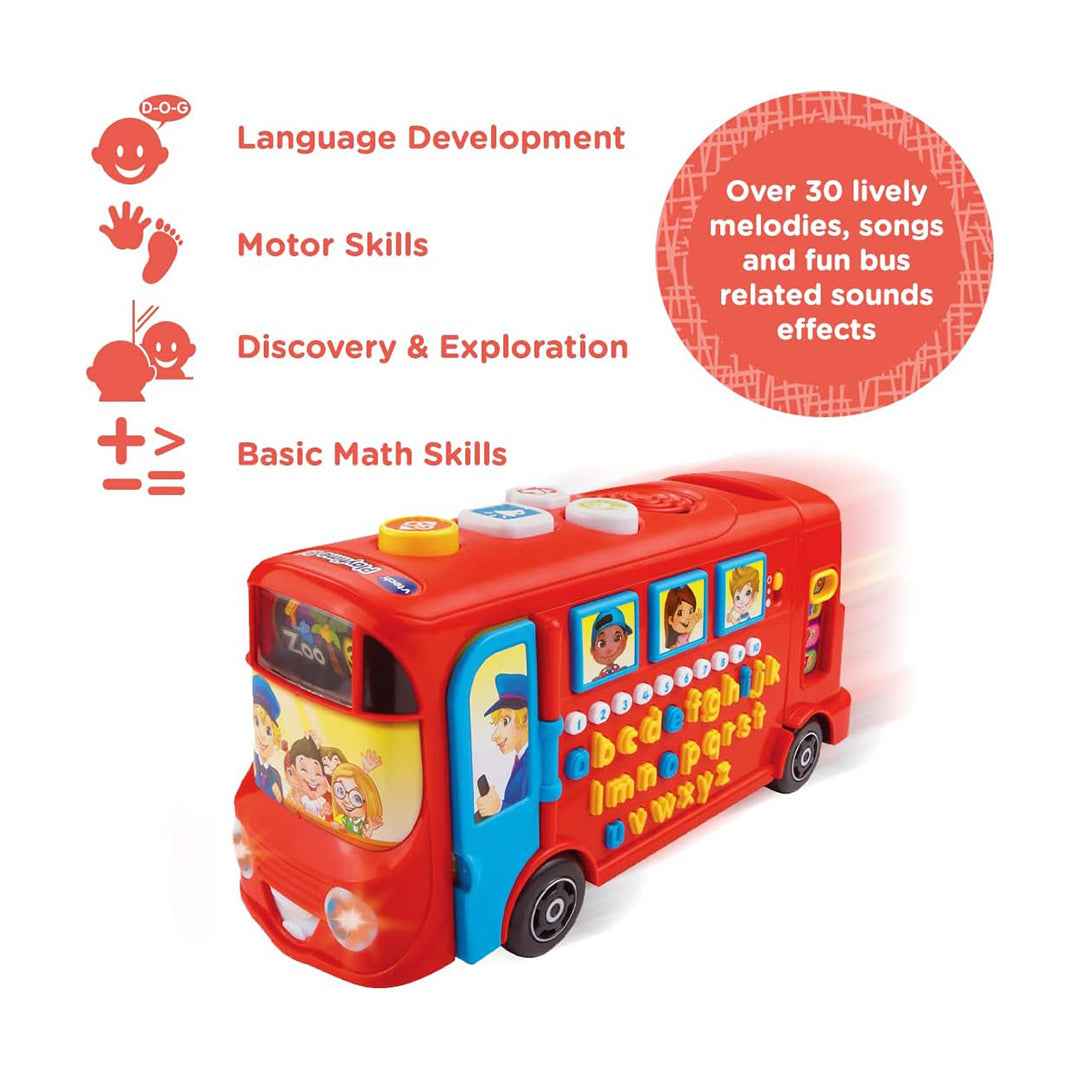 VTech Playtime Bus with Phonics – Interactive Educational Toy for Kids | Learn Letters, Alphabet & Numbers with 100+ Questions
