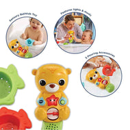 VTech Splashing Fun Otter Bathtub Toy | Interactive Educational Bath Toy with Light-Up Starfish & Fish Pourers | Learn Cause & Effect