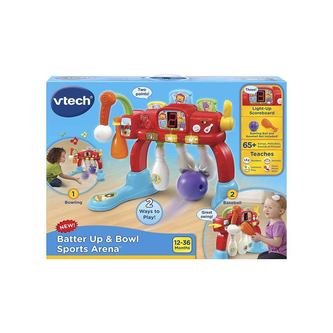 VTech Swing & Strike Sports Center | 2-in-1 Kids Bowling & Tennis Toy | Educational Sports Game for Motor Skills & Learning