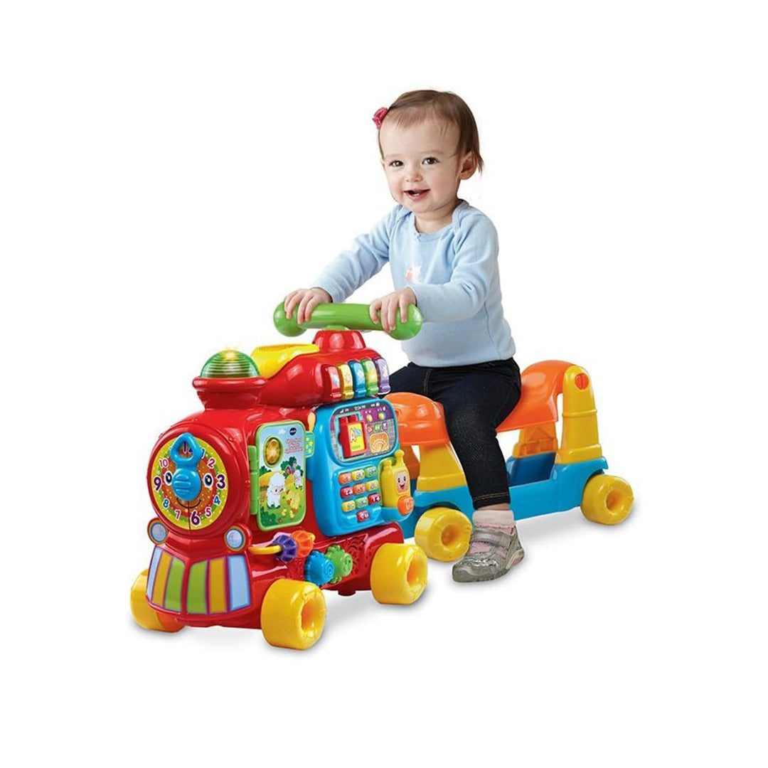 Vtech Riding Train VTech Alphabet Train Toy - 4-in-1 Learning Walker & Ride-On Fun – Toyspry