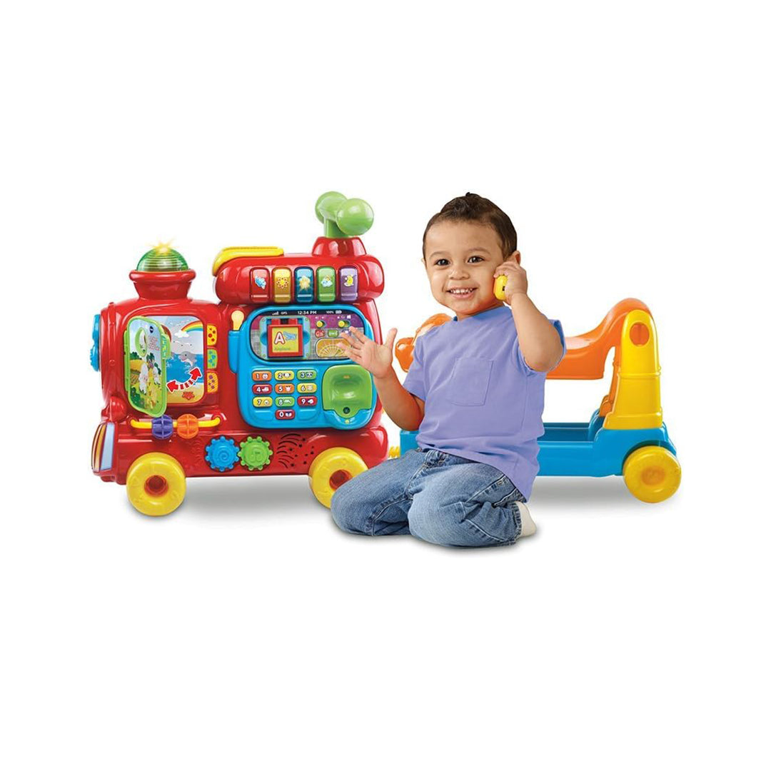 Vtech Riding Train VTech Alphabet Train Toy - 4-in-1 Learning Walker & Ride-On Fun – Toyspry
