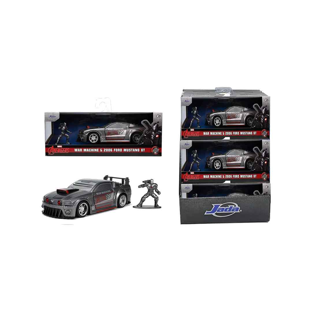 War Machine Mustang Diecast: 1:32 Marvel Car with Figure