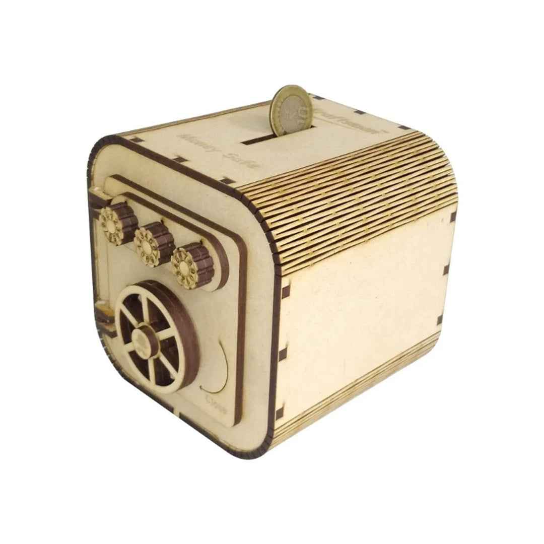 Wooden Money Chest | Coin Bank with Password Lock
